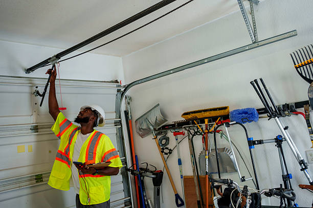 Professional Garage Door Panel Replacement technician working in Prudenville, MI